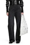Mm6 Maison Margiela Woman Black Trousers In Black