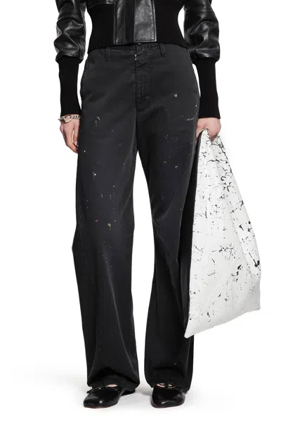 Mm6 Maison Margiela Woman Black Trousers