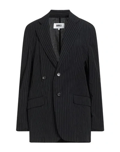 Mm6 Maison Margiela Woman Blazer Black Size 4 Cotton