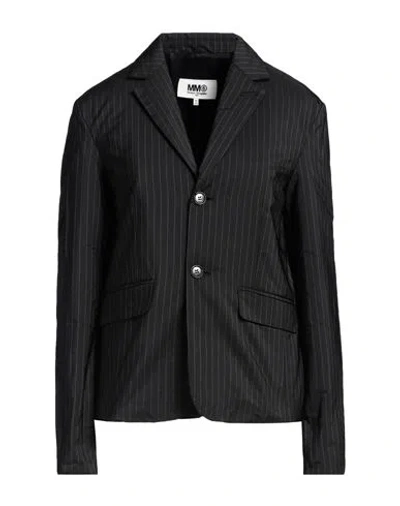 Mm6 Maison Margiela Woman Blazer Black Size 6 Polyester