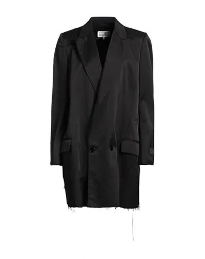 Mm6 Maison Margiela Woman Blazer Black Size 6 Cotton, Polyamide