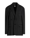 Mm6 Maison Margiela Woman Blazer Black Size 8 Polyester, Virgin Wool, Elastane In Black