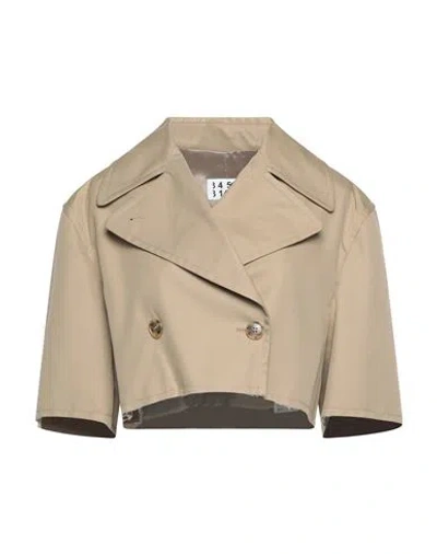 Mm6 Maison Margiela Woman Blazer Camel Size 2 Cotton In Brown