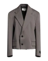 Mm6 Maison Margiela Raw Hem Suit Blazer In Grey
