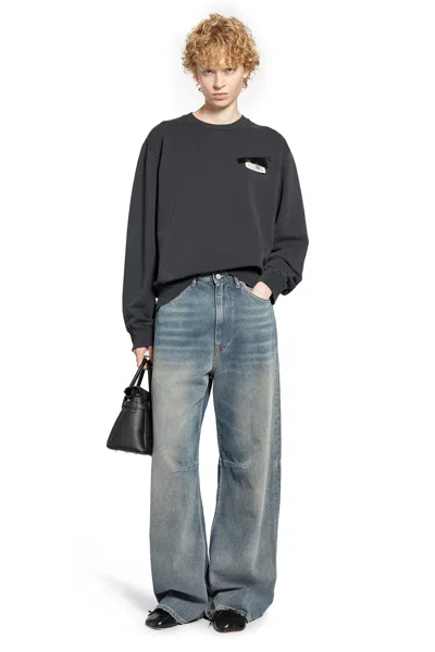 Mm6 Maison Margiela Woman Blue Jeans