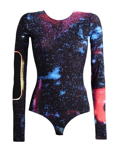 Mm6 Maison Margiela Woman Bodysuit Black Size Xs Polyamide, Elastane