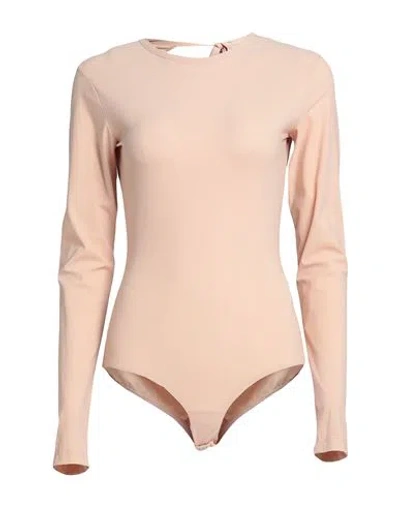 Mm6 Maison Margiela Woman Bodysuit Blush Size L Polyamide, Elastane In Pink