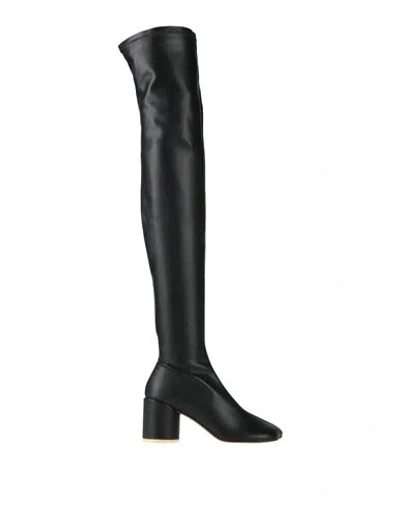 Mm6 Maison Margiela Woman Boot Black Size 6 Synthetic Material