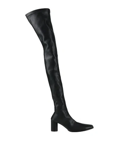 Mm6 Maison Margiela Woman Boot Black Size 8 Textile Fibers