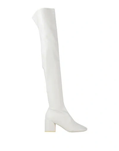 Mm6 Maison Margiela Woman Boot White Size 5 Synthetic Material