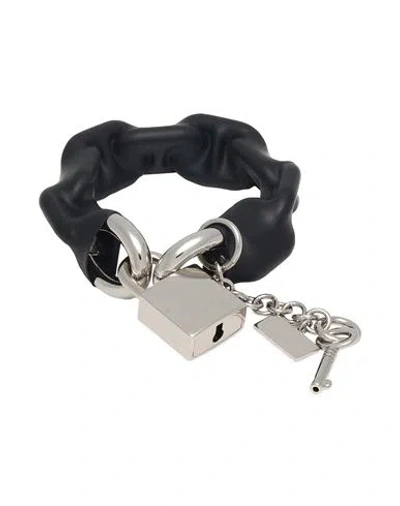 Mm6 Maison Margiela Woman Bracelet Black Size Ii Brass, Metal, Pmma (polymethyl Methacrylate), Polyp