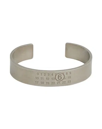 Mm6 Maison Margiela Woman Bracelet Silver Size Ii Brass
