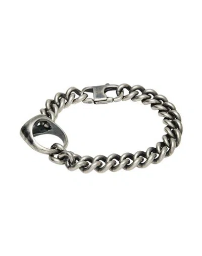 Mm6 Maison Margiela Woman Bracelet Silver Size Ii Brass In Metallic