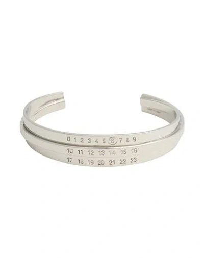 Mm6 Maison Margiela Woman Bracelet Silver Size Iii Brass
