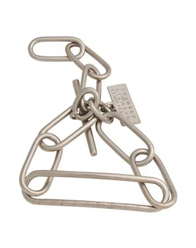 Mm6 Maison Margiela Woman Bracelet Silver Size Vii Brass