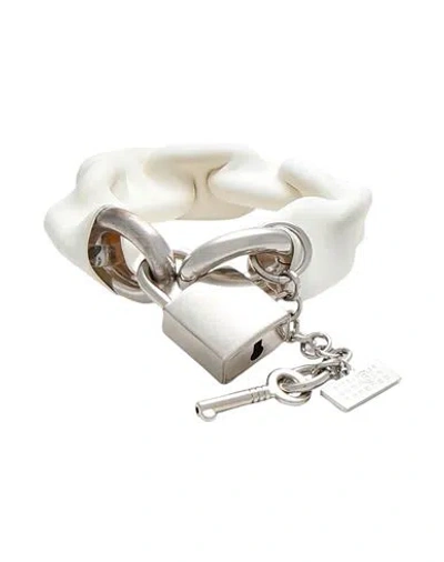 Mm6 Maison Margiela Woman Bracelet White Size Ii Brass, Metal, Pmma (polymethyl Methacrylate), Polyp