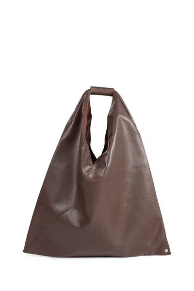 Mm6 Maison Margiela Woman Brown Shoulder Bags