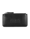 Mm6 Maison Margiela Woman Cardholder Black Size - Cow Leather