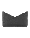 Mm6 Maison Margiela Woman Cardholder Black Size - Cow Leather, Brass In Black