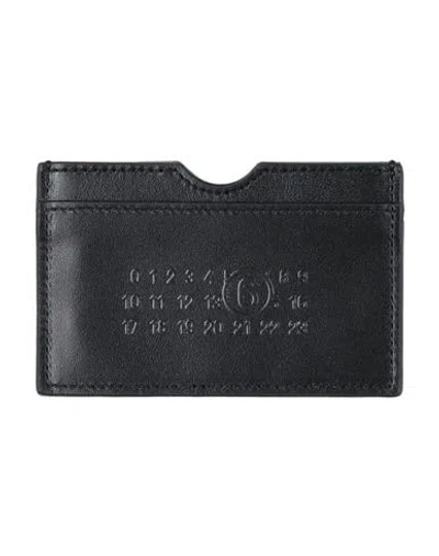 Mm6 Maison Margiela Woman Cardholder Black Size - Cow Leather