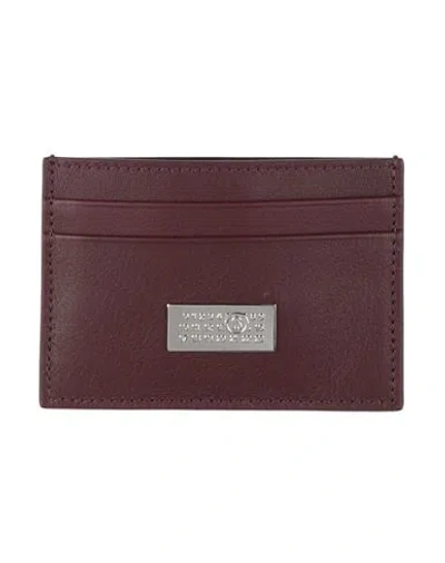 Mm6 Maison Margiela Woman Cardholder Burgundy Size - Cow Leather In Red