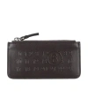 Mm6 Maison Margiela Woman Cardholder Dark Brown Size - Cow Leather In Brown