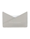 Mm6 Maison Margiela Woman Cardholder Grey Size - Cow Leather, Brass In Gray