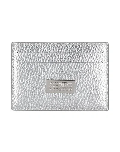 Mm6 Maison Margiela Woman Cardholder Silver Size - Calfskin