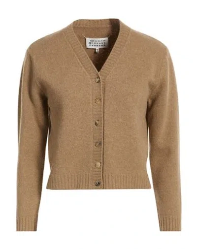 Mm6 Maison Margiela Woman Cardigan Beige Size L Wool In Blue