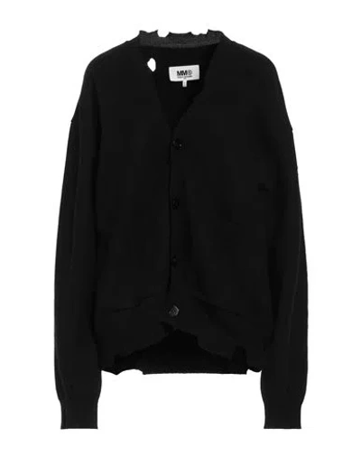 Mm6 Maison Margiela Woman Cardigan Black Size M Wool