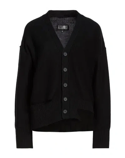 Mm6 Maison Margiela Mid-weight Knit Cardigans In Black