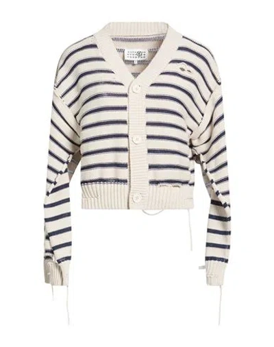 Mm6 Maison Margiela Woman Cardigan Off White Size S Cotton In Multi