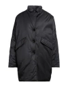 Mm6 Maison Margiela Woman Coat Black Size 6 Polyester, Cotton
