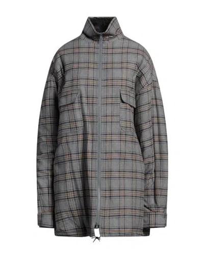 Mm6 Maison Margiela Gray Check Jacket In 001f Grey