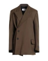 Mm6 Maison Margiela Woman Coat Khaki Size 8 Polyester In Sand