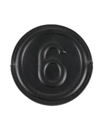 Mm6 Maison Margiela Woman Coin Purse Black Size - Calfskin