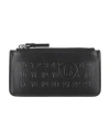 Mm6 Maison Margiela Woman Coin Purse Black Size - Leather, Brass, Zinc, Aluminum, Copper