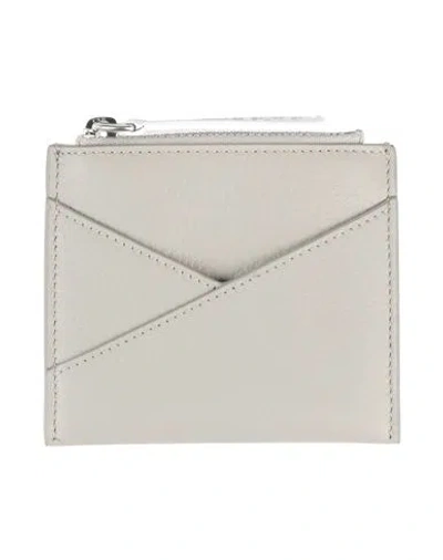 Mm6 Maison Margiela Woman Coin Purse Light Grey Size - Cow Leather