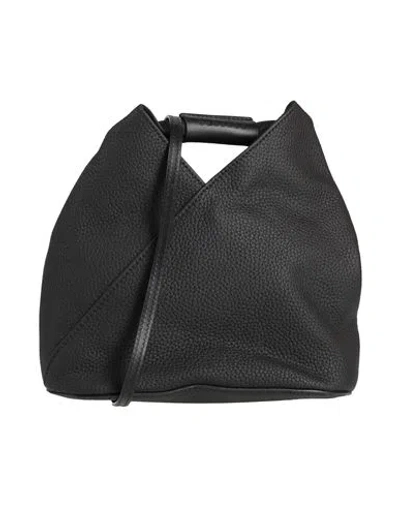 Mm6 Maison Margiela Woman Cross-body Bag Black Size - Cow Leather, Zinc