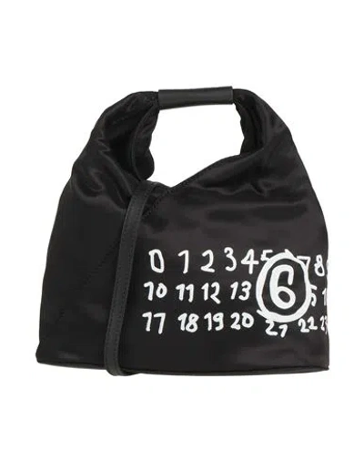 Mm6 Maison Margiela Woman Cross-body Bag Black Size - Textile Fibers, Leather