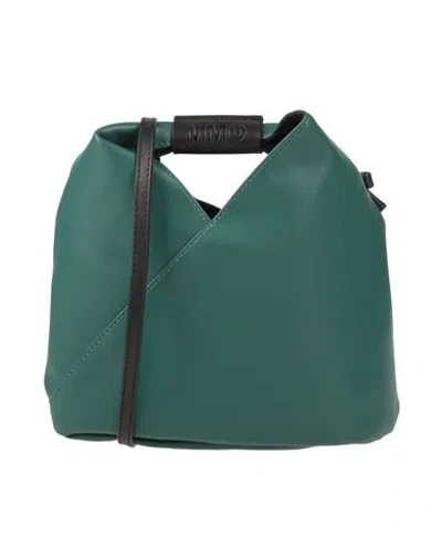 Mm6 Maison Margiela Woman Cross-body Bag Dark Green Size - Soft Leather