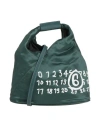 Mm6 Maison Margiela Woman Cross-body Bag Green Size - Textile Fibers, Leather