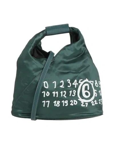 Mm6 Maison Margiela Woman Cross-body Bag Green Size - Textile Fibers, Leather