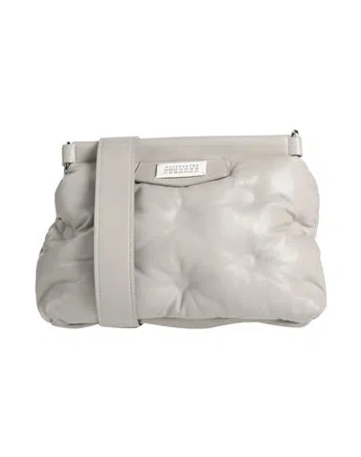 Mm6 Maison Margiela Woman Cross-body Bag Light Grey Size - Cow Leather