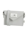Shop Mm6 Maison Margiela Woman Cross-body Bag Light Grey Size - Cow Leather, Polyurethane, Polyester, Vis