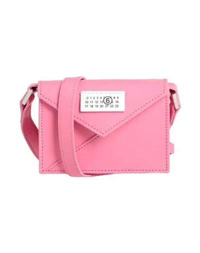 Mm6 Maison Margiela Woman Cross-body Bag Pink Size - Cow Leather, Zinc, Aluminum, Copper