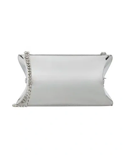 Mm6 Maison Margiela Woman Cross-body Bag Silver Size - Cow Leather, Iron