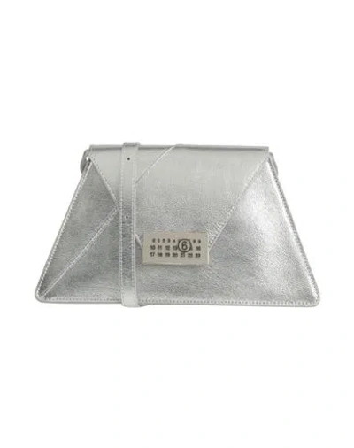 Mm6 Maison Margiela Woman Cross-body Bag Silver Size - Leather