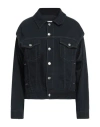 Mm6 Maison Margiela Black Button Denim Jacket In Black
