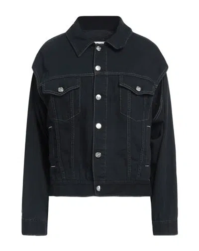 MM6 MAISON MARGIELA MM6 MAISON MARGIELA WOMAN DENIM OUTERWEAR BLACK SIZE 10 COTTON